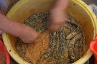 平らに敷き詰めるのがコツ